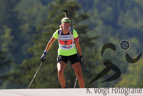 12.09.2015, xkvx, Wintersport, Deutsche Meisterschaft Biathlon 2015, v.l. Nina Slivensky (WSV Kiefersfelden)