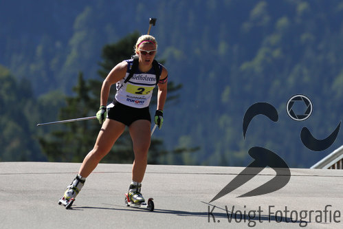 12.09.2015, xkvx, Wintersport, Deutsche Meisterschaft Biathlon 2015, v.l. Sabrina Kahl (Grossbreitenbacher SV)