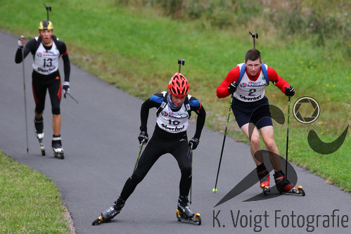 25.09.2015, xkvx, Wintersport, Lapua-Cup Biathlon, v.l. Tim Wolter (Luisentaler SV), Pascal Hess (WSV Scheibe-Alsbach)