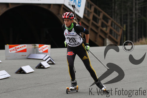 25.09.2015, xkvx, Wintersport, Lapua-Cup Biathlon, v.l. Sina Eckstein (WSV Scheibe-Alsbach)