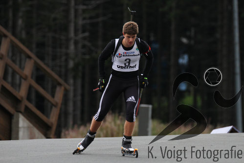 25.09.2015, xkvx, Wintersport, Lapua-Cup Biathlon, v.l. Tobias Heutling (SV Frankenhain)