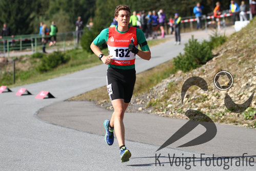 04.10.2015, xkvx, Wintersport, Biathlon Nordcup 2015, Crosswettkampfl v.l. Philipp Rehbein