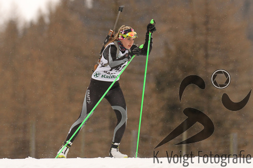 09.01.2015, xkvx, Wintersport, DSV Biathlon Deutschlandpokal Sprint v.l. OTT Valentina