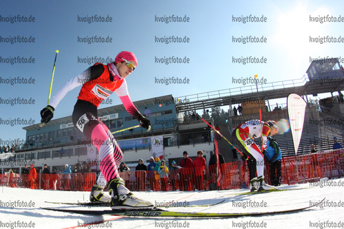 27.02.2016, xkvx, Wintersport, DSV Biathlon Deutschlandpokal Cross Sprint v.l. VOIGT Vanessa
