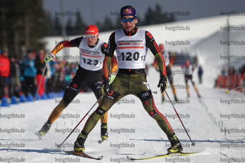 27.02.2016, xkvx, Wintersport, DSV Biathlon Deutschlandpokal Cross Sprint v.l. HOMBERG Niklas