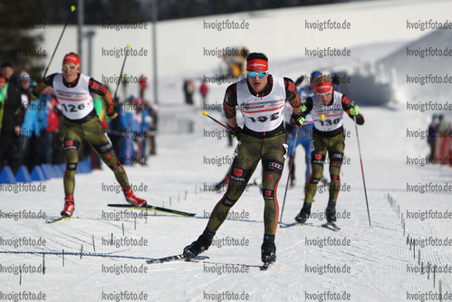 27.02.2016, xkvx, Wintersport, DSV Biathlon Deutschlandpokal Cross Sprint v.l. GROSS Marco