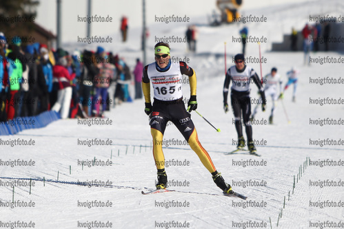 27.02.2016, xkvx, Wintersport, DSV Biathlon Deutschlandpokal Cross Sprint v.l. ECKSTEIN Janik