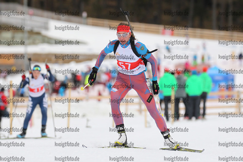 11.12.2016, xkvx, Wintersport, Biathlon IBU Junior Cup - Lenzerheide, Sprint v.l. MOSHKOVA Ekaterina