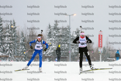 15.01.2017, xkvx, Wintersport, DSV Biathlon Deutschlandpokal Massenstart v.l. MUELLER Luise / AURICH Julia