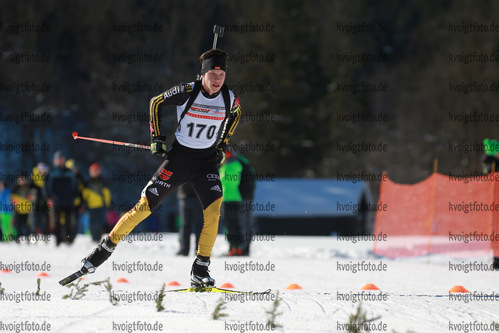29.01.2017, xkvx, Wintersport, DSV Biathlon Deutschlandpokal Verfolgung v.l. HAMPE Tim