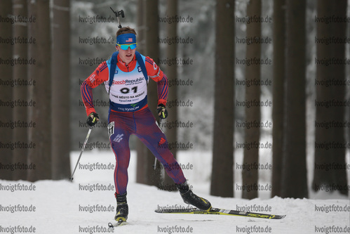 02.02.2017, xkvx, Wintersport, Biathlon IBU Junior Open European Championships - Nove Mesto Na Morave, Einzel v.l. COOPER Travis USA