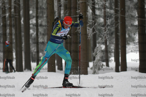 02.02.2017, xkvx, Wintersport, Biathlon IBU Junior Open European Championships - Nove Mesto Na Morave, Einzel v.l. DUDCHENKO Anton