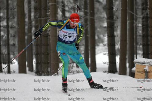 02.02.2017, xkvx, Wintersport, Biathlon IBU Junior Open European Championships - Nove Mesto Na Morave, Einzel v.l. DUDCHENKO Anton