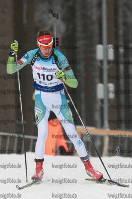02.02.2017, xkvx, Wintersport, Biathlon IBU Junior Open European Championships - Nove Mesto Na Morave, Einzel v.l. GREGORKA Tilen SLO