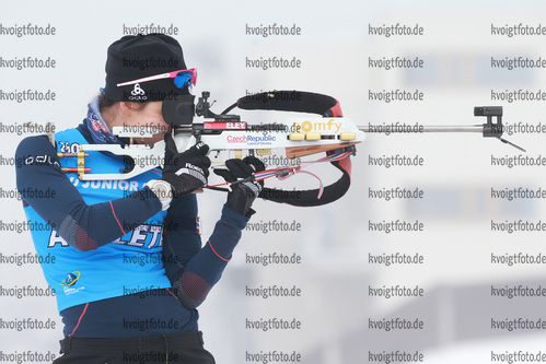 03.02.2017, xkvx, Wintersport, Biathlon IBU Junior Open European Championships - Nove Mesto Na Morave, Training v.l. COLOMBO Caroline FRA