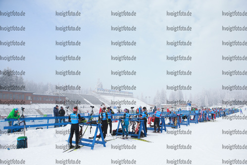 03.02.2017, xkvx, Wintersport, Biathlon IBU Junior Open European Championships - Nove Mesto Na Morave, Training v.l. Vysocina Arena Uebersicht