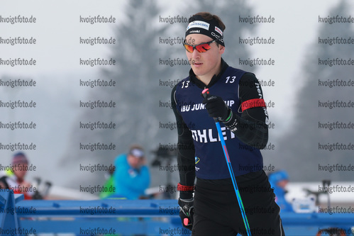 03.02.2017, xkvx, Wintersport, Biathlon IBU Junior Open European Championships - Nove Mesto Na Morave, Training v.l. BURKHALTER Joscha