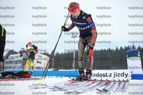 03.02.2017, xkvx, Wintersport, Biathlon IBU Junior Open European Championships - Nove Mesto Na Morave, Training v.l. VEIT Marinus