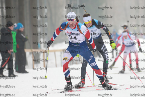 04.02.2017, xkvx, Wintersport, Biathlon IBU Junior Open European Championships - Nove Mesto Na Morave, Sprint v.l. HOKHOLT Erlend