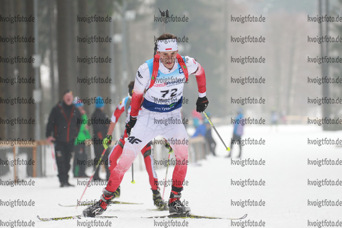 04.02.2017, xkvx, Wintersport, Biathlon IBU Junior Open European Championships - Nove Mesto Na Morave, Sprint v.l. SZWAJNOS Marcin