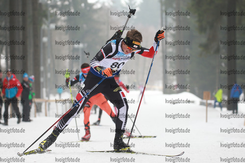04.02.2017, xkvx, Wintersport, Biathlon IBU Junior Open European Championships - Nove Mesto Na Morave, Sprint v.l. TRIXL Sebastian