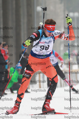 04.02.2017, xkvx, Wintersport, Biathlon IBU Junior Open European Championships - Nove Mesto Na Morave, Sprint v.l. ZAVALEC Samuel