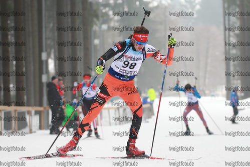 04.02.2017, xkvx, Wintersport, Biathlon IBU Junior Open European Championships - Nove Mesto Na Morave, Sprint v.l. ZAVALEC Samuel