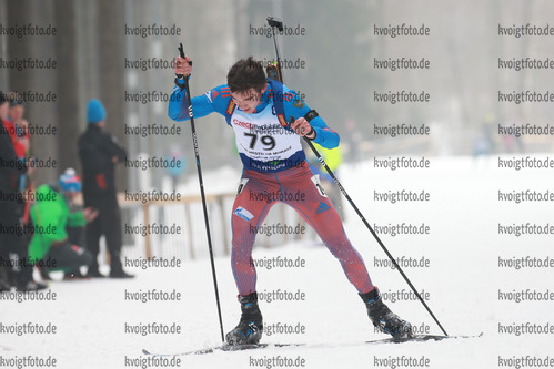 04.02.2017, xkvx, Wintersport, Biathlon IBU Junior Open European Championships - Nove Mesto Na Morave, Sprint v.l. BEY Semen