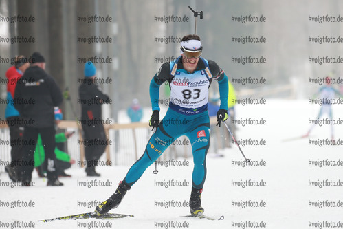 04.02.2017, xkvx, Wintersport, Biathlon IBU Junior Open European Championships - Nove Mesto Na Morave, Sprint v.l. COTTET PUINEL Felix