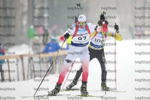 04.02.2017, xkvx, Wintersport, Biathlon IBU Junior Open European Championships - Nove Mesto Na Morave, Sprint v.l. FILIP Wojciech