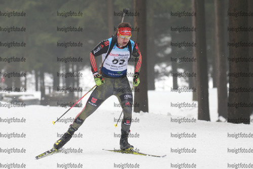 04.02.2017, xkvx, Wintersport, Biathlon IBU Junior Open European Championships - Nove Mesto Na Morave, Sprint v.l. RIETHMUELLER Danilo