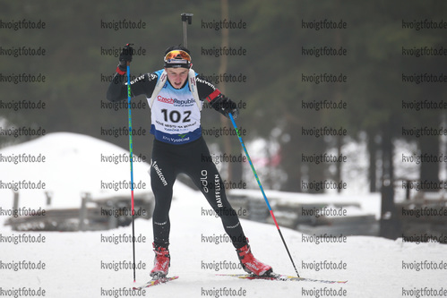04.02.2017, xkvx, Wintersport, Biathlon IBU Junior Open European Championships - Nove Mesto Na Morave, Sprint v.l. KREUZER Yannik