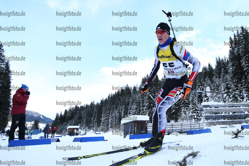 09.12.2017, xkvx, Wintersport, Biathlon IBU Junior Cup - Obertilliach, Sprint v.l. UNTERWEGER Dominic