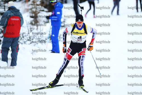 10.12.2017, xkvx, Wintersport, Biathlon IBU Junior Cup - Obertilliach, Sprint v.l. UNTERWEGER Dominic