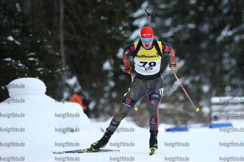 10.12.2017, xkvx, Wintersport, Biathlon IBU Junior Cup - Obertilliach, Sprint v.l. RIETHMUELLER Danilo