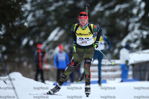 10.12.2017, xkvx, Wintersport, Biathlon IBU Junior Cup - Obertilliach, Sprint v.l. VEIT Marinus