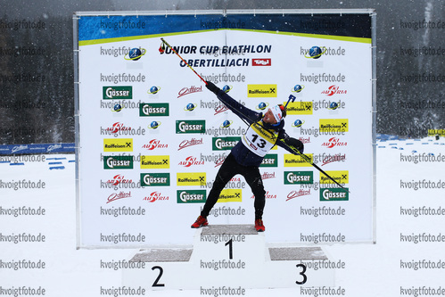 10.12.2017, xkvx, Wintersport, Biathlon IBU Junior Cup - Obertilliach, Sprint v.l. CLAUDE Emilien