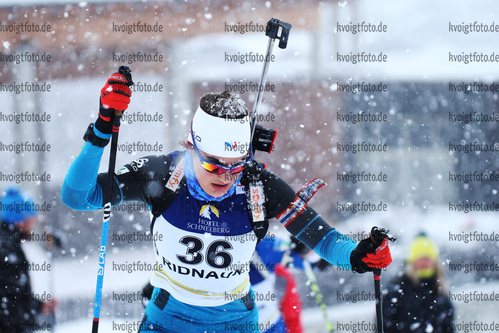 15.12.2017, xkvx, Wintersport, Biathlon IBU Junior Cup - Ridnaun, Einzel v.l. GUIGONNAT Gilonne