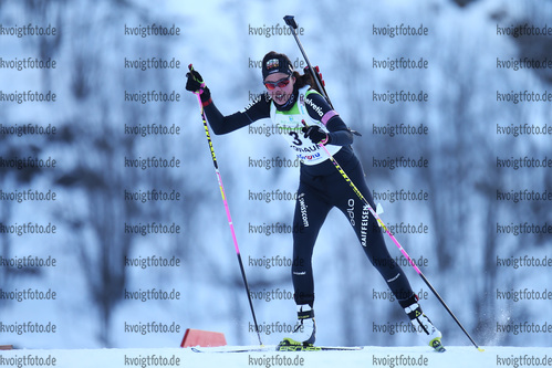 16.12.2017, xkvx, Wintersport, Biathlon IBU Junior Cup - Ridnaun, Sprint v.l. BARMETTLER Flavia