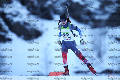 16.12.2017, xkvx, Wintersport, Biathlon IBU Junior Cup - Ridnaun, Sprint v.l. ABE Mariya
