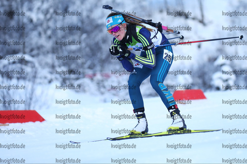 16.12.2017, xkvx, Wintersport, Biathlon IBU Junior Cup - Ridnaun, Sprint v.l. DMYTRENKO Valeriya