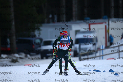 07.01.2018, xkvx, Wintersport, DSV Biathlon Deutschlandpokal - Notschrei, Verfolgung v.l. KEBINGER Hanna