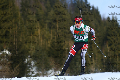 13.01.2018, xkvx, Wintersport, Alpencup - DSV Biathlon Deutschlandpokal - Hochfilzen, Einzel v.l. OBERHAUSER Magnus
