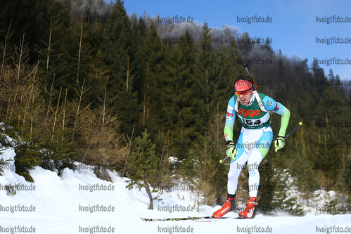 13.01.2018, xkvx, Wintersport, Alpencup - DSV Biathlon Deutschlandpokal - Hochfilzen, Einzel v.l. NAGLIC Luka
