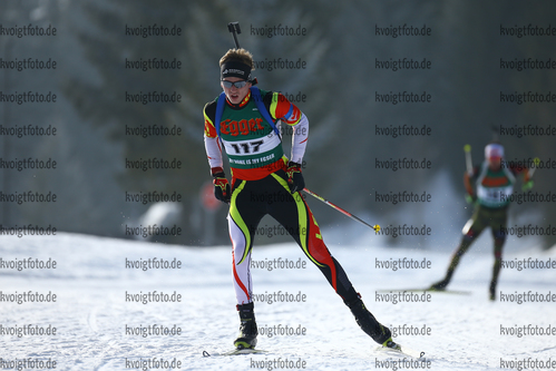 13.01.2018, xkvx, Wintersport, Alpencup - DSV Biathlon Deutschlandpokal - Hochfilzen, Einzel v.l. PRENTLER Sascha