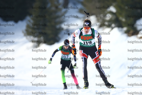 13.01.2018, xkvx, Wintersport, Alpencup - DSV Biathlon Deutschlandpokal - Hochfilzen, Einzel v.l. HECHENBERGER Andreas
