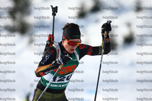 13.01.2018, xkvx, Wintersport, Alpencup - DSV Biathlon Deutschlandpokal - Hochfilzen, Einzel v.l. LECHNER Lucas