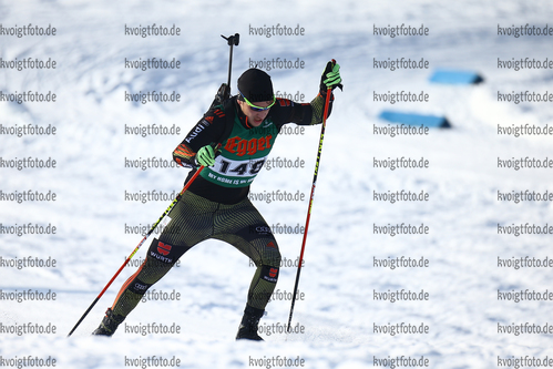 13.01.2018, xkvx, Wintersport, Alpencup - DSV Biathlon Deutschlandpokal - Hochfilzen, Einzel v.l. WANNINGER Tobias