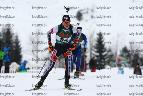 14.01.2018, xkvx, Wintersport, Alpencup - DSV Biathlon Deutschlandpokal - Hochfilzen, Sprint v.l. UNTERWEGER Dominic