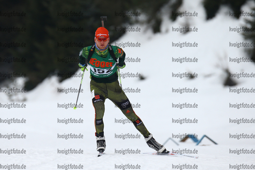 14.01.2018, xkvx, Wintersport, Alpencup - DSV Biathlon Deutschlandpokal - Hochfilzen, Sprint v.l. VEIT Marinus